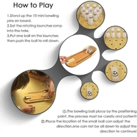 Miniature Bowling Ball Game | Desktop Office Indoor Games | Corporate Training and Workshop | Stress Relief for Adults and Kids - Free Size