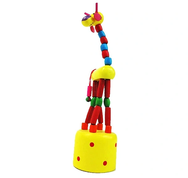 Handcrafted Dancing Giraffe Wooden Toys for Kids ( Multi Color ) Set of 1 - Free Size, 10x10x10