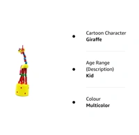 Handcrafted Dancing Giraffe Wooden Toys for Kids ( Multi Color ) Set of 1 - Free Size, 10x10x10