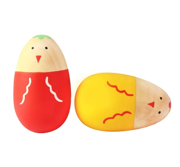 Wooden Egg Shakers for Babies(0-1 Year) - Organic, Natural, Safe Rattle Toy for New Born Baby and Toddlers - FreeSize, 10x10x10