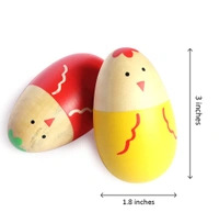 Wooden Egg Shakers for Babies(0-1 Year) - Organic, Natural, Safe Rattle Toy for New Born Baby and Toddlers - FreeSize, 10x10x10