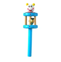 Wooden Handmade Baby Rattles Pack of 2 Cage Rattle and Plate Rattle Eco Friendly Rattles - 10x15x10