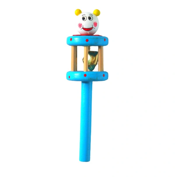 Wooden Handmade Baby Rattles Pack of 2 Cage Rattle and Plate Rattle Eco Friendly Rattles - 10x15x10