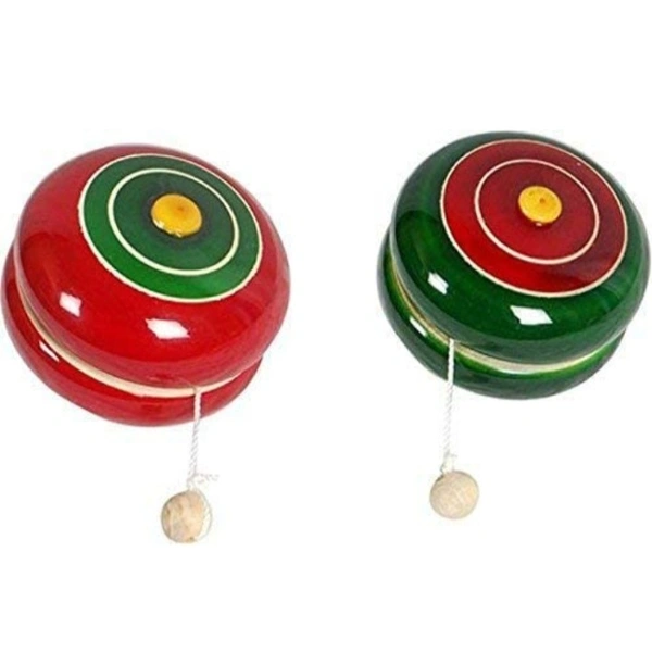 Handmade Wooden Yoyo Swing Spinner Pack of 2 Yoyo Spinner For Kids Sports Toy - 10x10x10