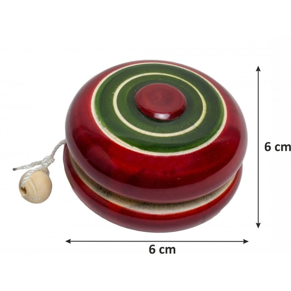 Handmade Wooden Yoyo Swing Spinner Pack of 2 Yoyo Spinner For Kids Sports Toy - 10x10x10