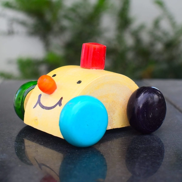 Wooden Traditional Organic Eco-Friendly Jumbo Jocker Car Pack of 1pcs For Kids  - 10x10x10