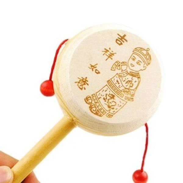Wooden Handmade White Damura Pack of 1pcs For Kids and Just Born Babies Wooden Toy - 10x10x10