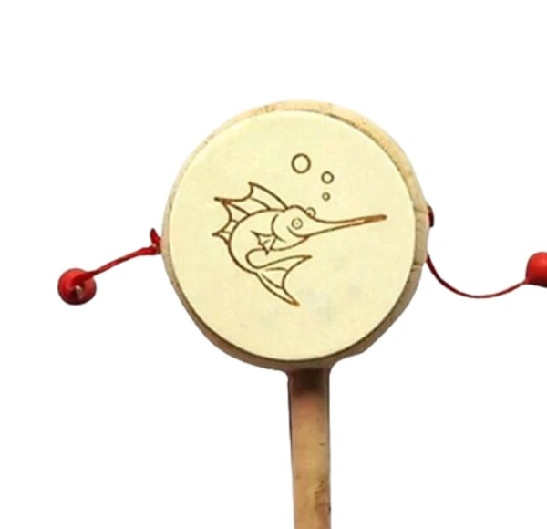 Wooden Handmade White Damura Pack of 1pcs For Kids and Just Born Babies Wooden Toy - 10x10x10