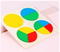 Pattern Blocks and Boards, Preschool Learning Education Toy Wooden Preschool Colorful Shape Puzzle for Early Educational Gift - 10x10x5