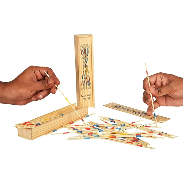 Pickup Sticks | Wooden 31 Pick-Up Sticks | Best Return Gift | Fun Family Indoor Board Game for Adults and Kids 5+ Years (Pack of 1) - 10x10x10
