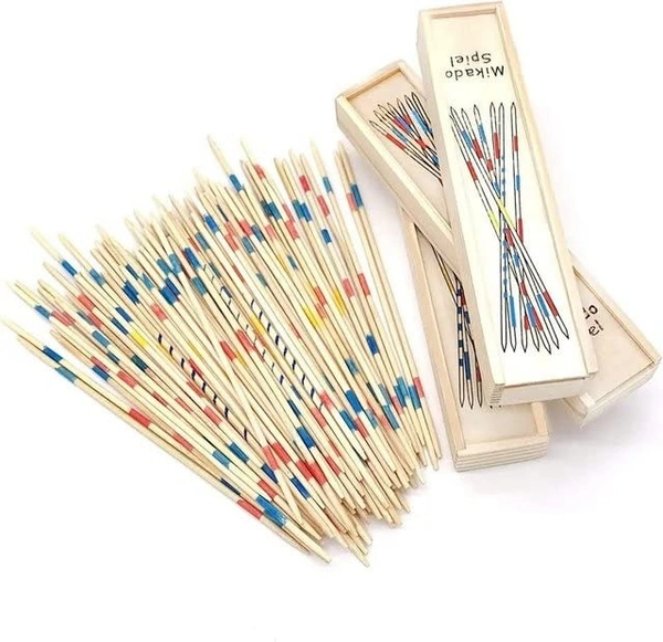 Pickup Sticks | Wooden 31 Pick-Up Sticks | Best Return Gift | Fun Family Indoor Board Game for Adults and Kids 5+ Years (Pack of 1) - 10x10x10