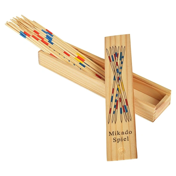 Pickup Sticks | Wooden 31 Pick-Up Sticks | Best Return Gift | Fun Family Indoor Board Game for Adults and Kids 5+ Years (Pack of 1) - 10x10x10