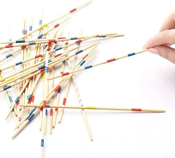 Pickup Sticks | Wooden 31 Pick-Up Sticks | Best Return Gift | Fun Family Indoor Board Game for Adults and Kids 5+ Years (Pack of 1) - 10x10x10