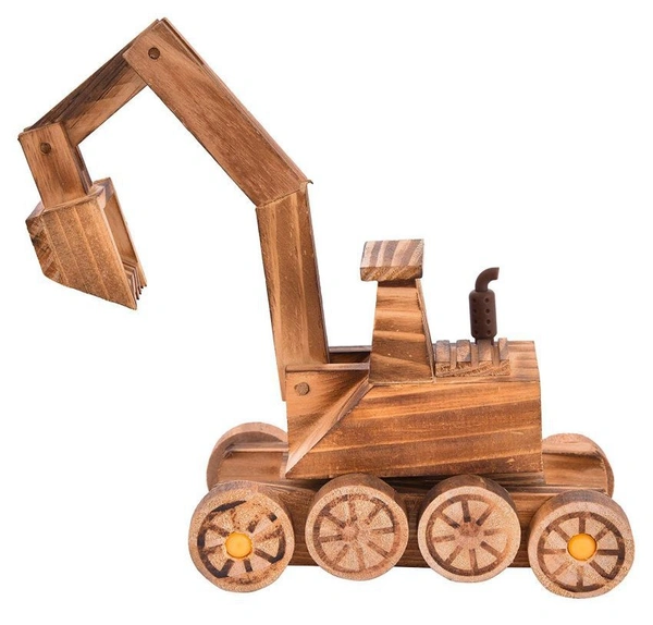 Handmade Wooden Crain Toy with Antique Design for Kids II Home Decor showpiece- Kids Room, Study Room, Guest Room II Gift Ideal - 10x10x10