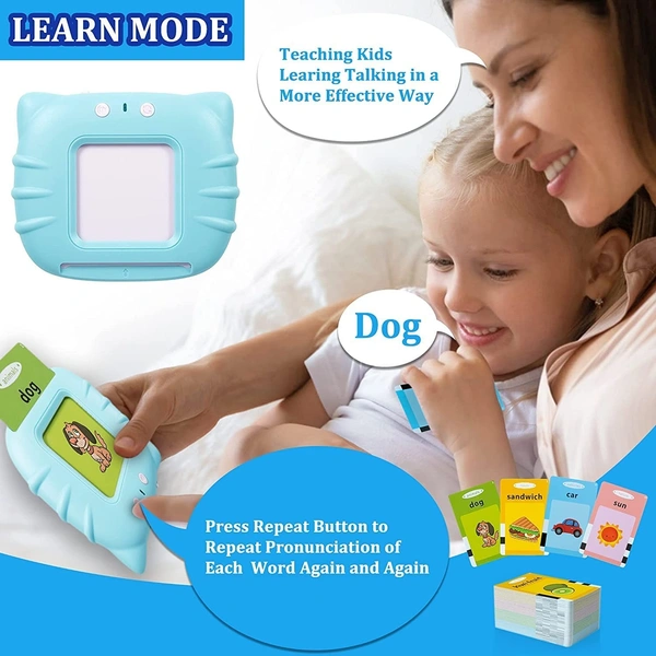 Talking Baby Flash Cards Educational Toys for 2 3 4 Years Old, Learning Resource Electronic Interactive Toys for 2-4 Year Old Boys Girls Toddlers Kids Birthday Gifts Ages 2 3 4 5 - 10x10x10