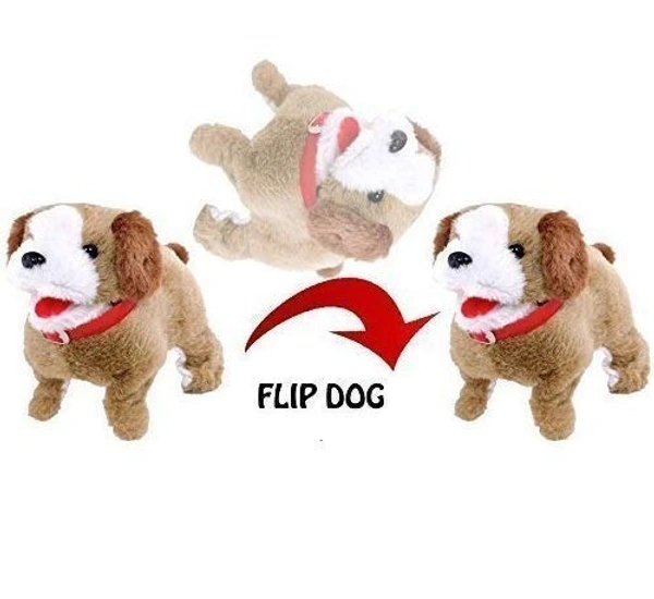 umping, Walking and Barking Dog Soft Toy Fantastic Puppy Battery Operated Back Flip Jumping Dog Jump Run Toy Kid (Jumping Dog) - 10x10x10