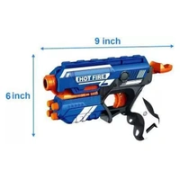 Fire Dart Gun Toy with 10 Safe Soft Foam Bullet for Target Shooting Fun Activity Battle Fight Indoor & Outdoor Game Best Birthday Gift for Children Kids Boys & Girls. - 10x15x10