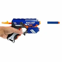 Fire Dart Gun Toy with 10 Safe Soft Foam Bullet for Target Shooting Fun Activity Battle Fight Indoor & Outdoor Game Best Birthday Gift for Children Kids Boys & Girls. - 10x15x10