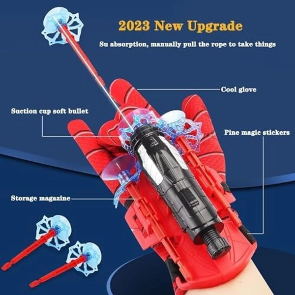 Spider Web Shooters Toy for Kids Fans, Hero Launcher Wrist Toy Set,Cosplay Launcher Bracers Accessories,Sticky Wall Soft Bomb Funny Children's Educational Toys - 10x10x10