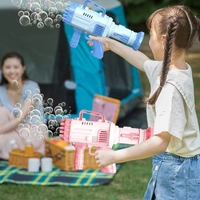Electric Gatling bubble Gun for Kids with Soap Solution Indoor and Outdoor Toys for Toddlers Bubble Launcher Machine for Girls and Boys - 10x20x10