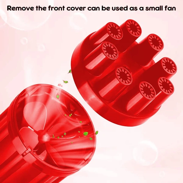8 Hole Electric Gatling Bubble Gun for Kids with Soap Solution Indoor and Outdoor Toys for Toddlers Bubble Launcher Machine for Girls and Boys - 10x10x10