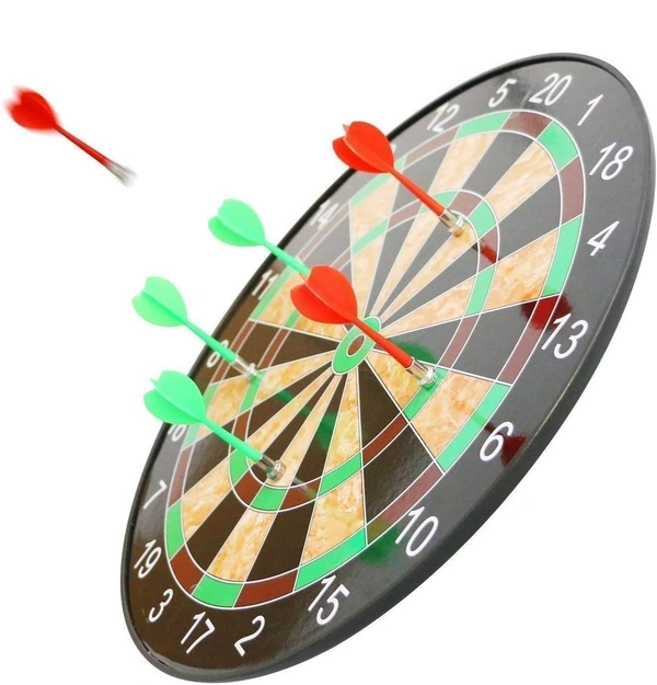 14 Inch Magnetic Dartboard Board Game Set - Bullseye Dart Board with 6 pcs Safe Darts for Indoor and Outdoor Game - 20x25x10