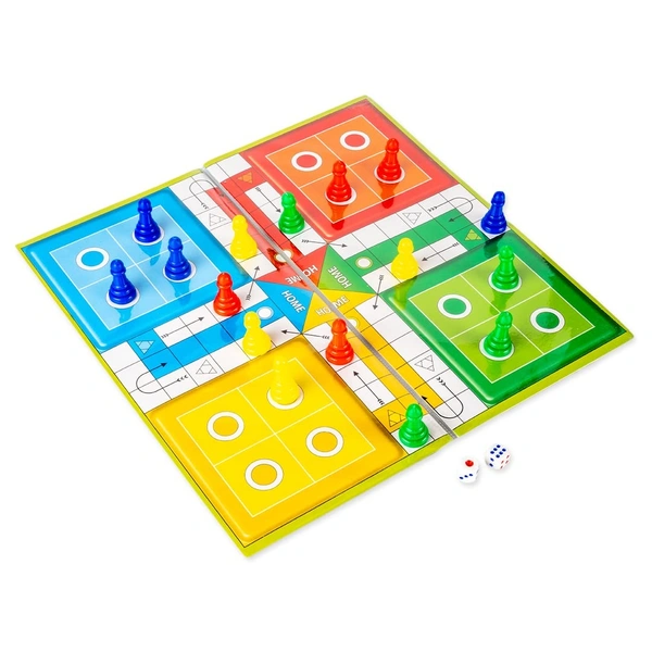 Classic Strategy Game Little Snakes and Ladders with Ludo 2 In 1 for Young Businessman - 10x25x10