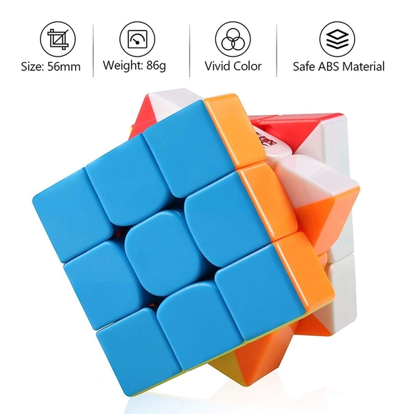 Rubik Cubes 3x3 High Speed Sticker Less Magic Puzzle Cube Game Toy (3x3) - 10x10x10
