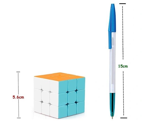 Rubik Cubes 3x3 High Speed Sticker Less Magic Puzzle Cube Game Toy (3x3) - 10x10x10