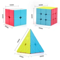 Rubik's Cube Combo Set Of 2X2 3X3 And Pyramid Triangle High Speed Stickerless Magic Cube Puzzle, Kids and Professionals - 10x10x10