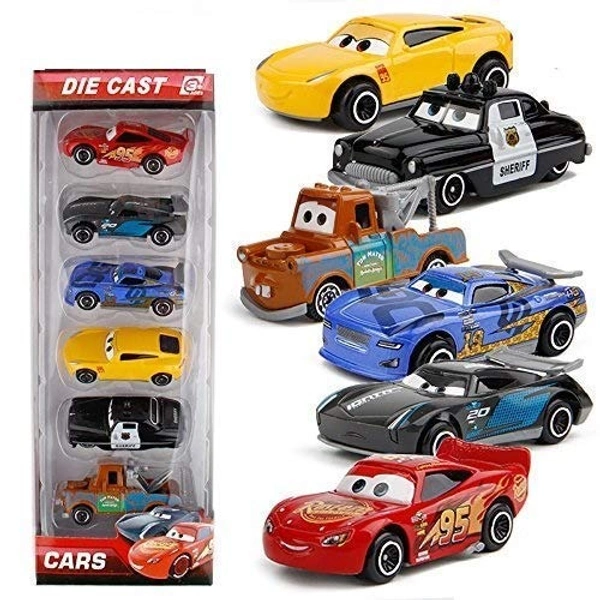 Pack of 6 Mini Racers Derby Racers Series Diecast Cars Suitable for Children, High Speed Unbreakable Diecast Metal Toy Car - (Die-Cast Car Set of 6 pc) - 10x20x10