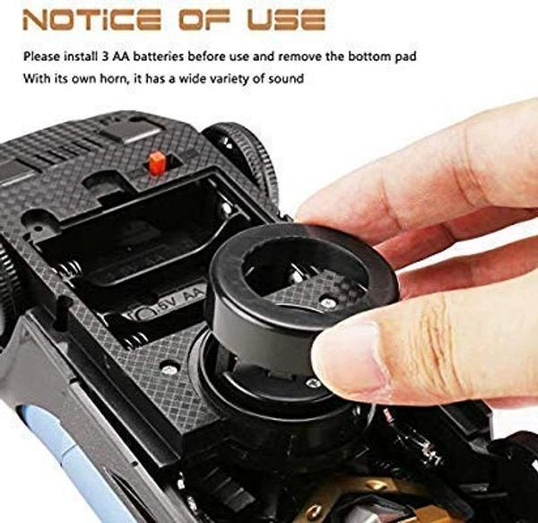 Battery Operated Converting Car to Robot, Robot to Car Automatically, Robot Toy, with Light and Sound for Kids Indoor and Outdoor 3 Year, Pack of 1, Red - 10x20x10