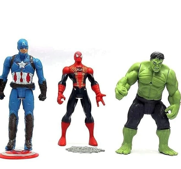 Avengers Toy Set of 5 Twist and Move Marvels Super Hero Characters Action Figure Play Set : Captain America, Hulk, Thor, Iron Man and Ant Man Best Gift for Birthday for Baby Multicolor - 10x10x10