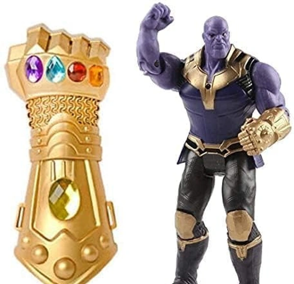 Super Amazing Infinity Gauntlet Toy Set With Super Villain Thanos For Kids Play|Multicolor - 10x10x10