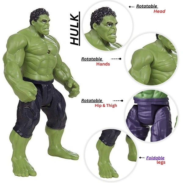 Marvel Avengers Hulk Action Figure Toy for Boys - 7-Inch Superhero Action Figure with Lights - Best Gift for Boys and Girls (1 Piece) - 10x15x10