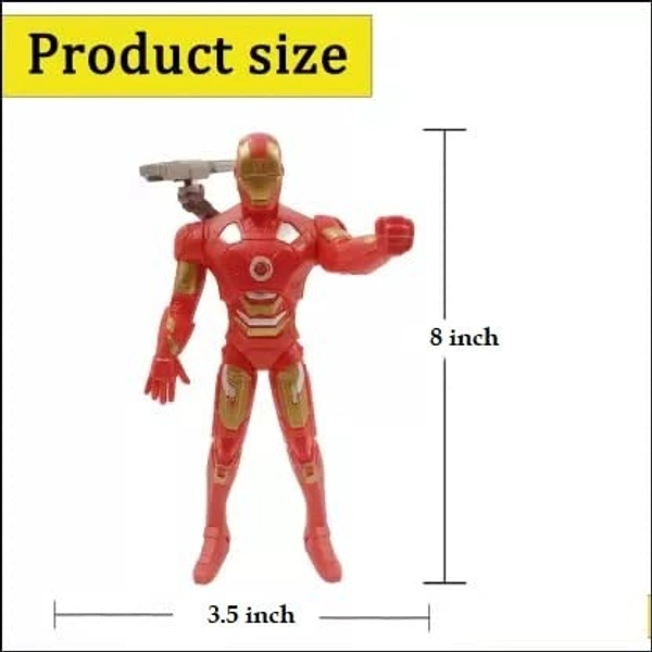 Marvel Iron Man Action Figure Avengers (8 Inches, Multicolor), Toys for Kids Ages 3 and Up - 10x15x10