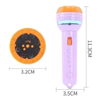 Light Toys Projector Sleeping Story Toys for Toddlers, Educational Learning Toys, Torch Baby Projector [Projection Flashlight 3 Reels 24 Pattern-Space, Animal &Foods] (3 Slide Projector) - 10x10x10