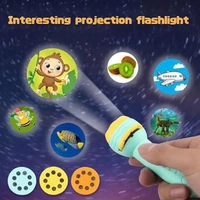 Light Toys Projector Sleeping Story Toys for Toddlers, Educational Learning Toys, Torch Baby Projector [Projection Flashlight 3 Reels 24 Pattern-Space, Animal &Foods] (3 Slide Projector) - 10x10x10