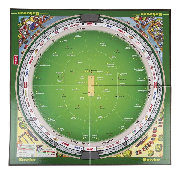 Game Of Cricket, Sport board Game, Cricket game for kids and family, 2 - 4 players, 8 & above Color as per stock - 10x10x10