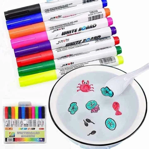 Magical Water Painting Drawing Set for Kids, Magical Water Floating Ink Marker Pen, Drawing Educational Toys Doodle Pen Gift Crafts for Kids (Set of 7) - 10x10x10