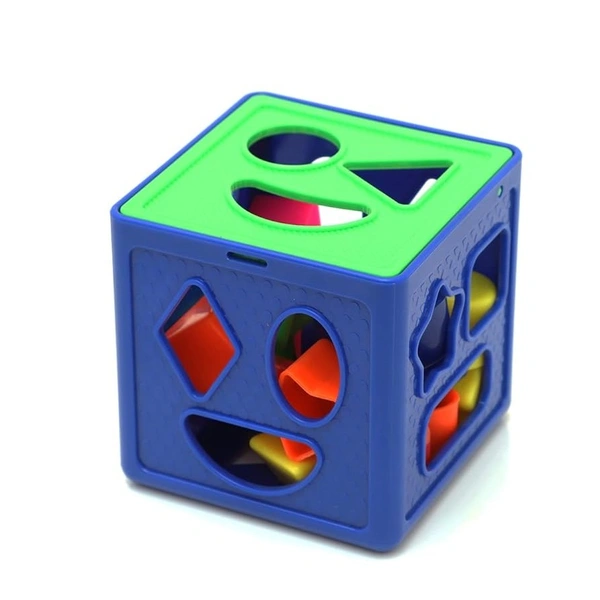 Shape Sorting Cube With 18 Shape And Different Color - Kids Activity Toys - Learning And Educational Toys With Multicolour - 5x5x5