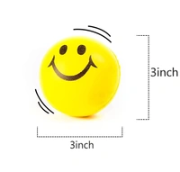 Soft Squeeze Smiley Funny face Sponge Balls for Stress Relief and Playing for boy and Girls (Pack of 3) Multicolor (SMAILEY Ball, 3) - 10x10x10