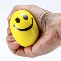 Soft Squeeze Smiley Funny face Sponge Balls for Stress Relief and Playing for boy and Girls (Pack of 3) Multicolor (SMAILEY Ball, 3) - 10x10x10