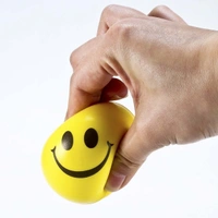 Soft Squeeze Smiley Funny face Sponge Balls for Stress Relief and Playing for boy and Girls (Pack of 3) Multicolor (SMAILEY Ball, 3) - 10x10x10