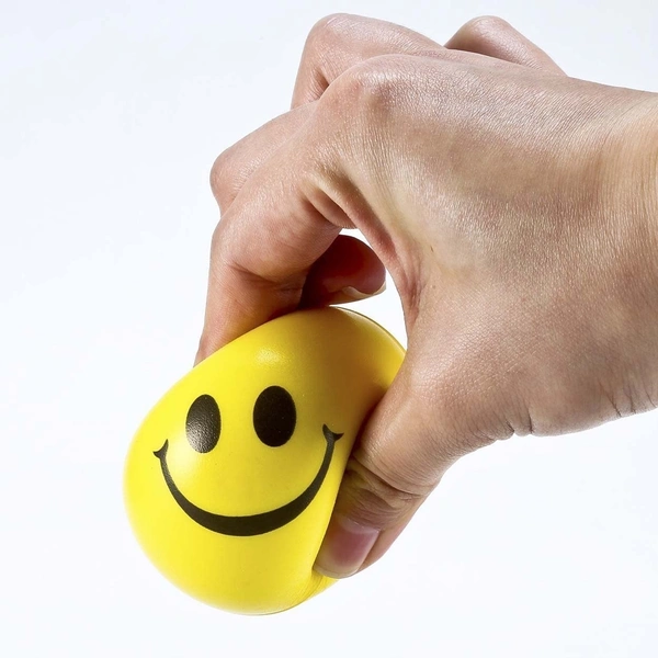 Soft Squeeze Smiley Funny face Sponge Balls for Stress Relief and Playing for boy and Girls (Pack of 3) Multicolor (SMAILEY Ball, 3) - 10x10x10