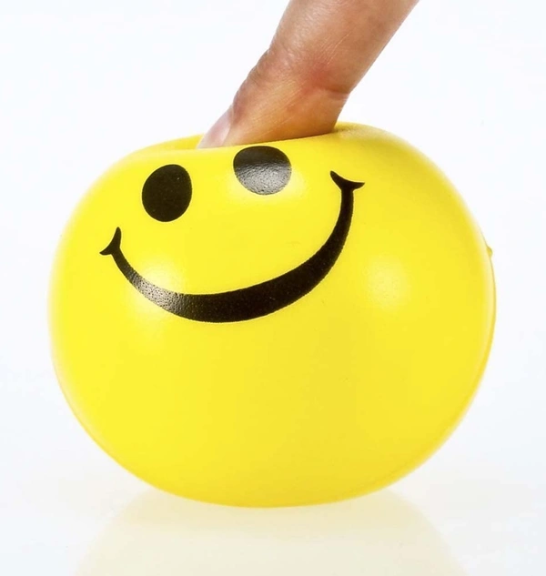 Soft Squeeze Smiley Funny face Sponge Balls for Stress Relief and Playing for boy and Girls (Pack of 3) Multicolor (SMAILEY Ball, 3) - 10x10x10