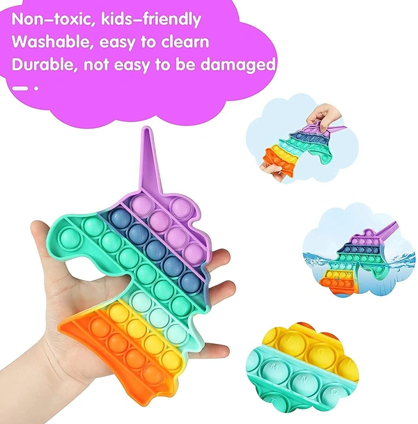 Pop it for Kids Push pop Bubble Fidget Toys Push Pop Bubble Fidget Sensory Toy, Autism Special Needs Silicone Stress Relief Toy pop it - 10x5x5