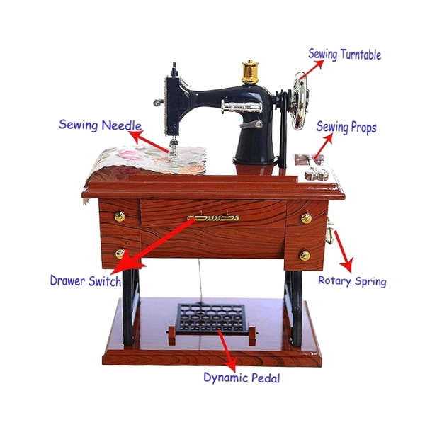 Tailoring Sewing Machine Miniature For Home Decor Pack Of 1 