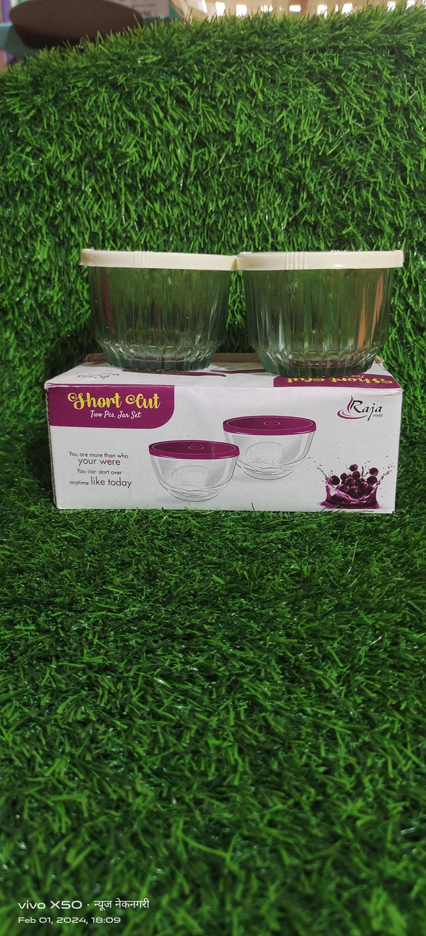 Glass Jar Set of 2