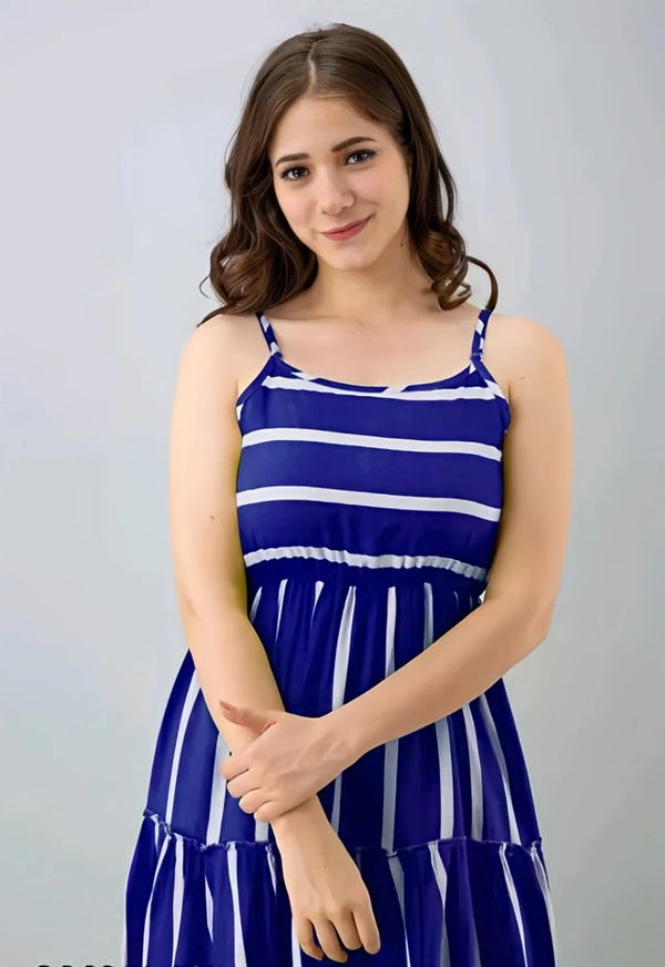 Cotton Silk Midi dress - Chambray, L, Free